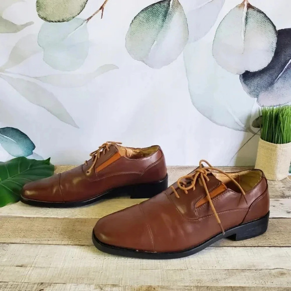 AMALI | Lace-Up Dress Shoes in Tan/Brown Style 1843-028 sz 11 - Picture 3 of 11